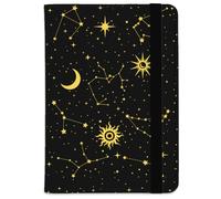 beinkmake Gold Constellation Passport Holder for Travel Slim PU Leather Passport Cover Travel Wallet Celestial Starry Night Print Passport Wallet for Men Women, Family Vacation, Gifts