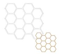 beinkmake Honeycomb Router Template Acrylic Clear Valet Tray Router Template for Woodworking Drawing Inlay Templates Charcuterie Board Handicraft Decorative Templates 11x11.8 inch