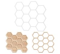 beinkmake Honeycomb Router Template Acrylic Clear Valet Tray Router Template for Woodworking Drawing Inlay Templates Charcuterie Board Handicraft Decorative Templates 11x11.8 inch