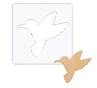 beinkmake Humming Bird Router Template Acrylic Clear Valet Tray Router Template for Woodworking Drawing Inlay Templates Charcuterie Board Handicraft Decorative 7.9x7.9 inch