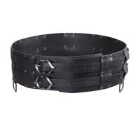 beinkmake Medieval Wide Belt Viking Faux Leather Armor Knight Waist Belts Wide Embossed Buckle Corset Belts for LARP Halloween Cosplay Christmas Costume