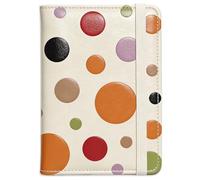 beinkmake Memphis Abstract Passport Holder for Travel Slim PU Leather Passport Cover Travel Wallet Geometric Circle Print Passport Wallet for Men Women, Family Vacation, Gifts