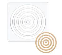 beinkmake Multi Circle Router Template Acrylic Clear Valet Tray Router Template for Woodworking Drawing Inlay Templates Charcuterie Board Handicraft Decorative 11.8x11.8 inch