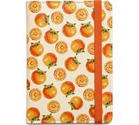 beinkmake Orange Pattern Passport Holder Leather Travel Document Organiser Passport Cover Wallet Case with Credit Card Slots for Men Women Essential Travel Accessory Business Holiday