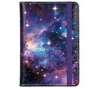 beinkmake Passport Holder for Travel Peach Passport Cover PU Leather Passport Case with Credit Card Slots for Trip Business, Dreamy Universe