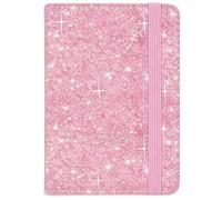 beinkmake Pink Glitter Passport Holder for Travel, 5.9" x 4.3" | Slim PU Leather Passport Cover Travel Wallet Sparkling Dust Starlight Passport Wallet for Men Women, Family Vacation, Gifts