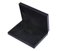 beinkmake PU Leather Coin Display Box Black Velvet Display Coin Case 45mm Challenge Coin Storage Presentation Box for Commemorative Coins Medals 5 Slots