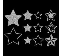 beinkmake Rhinestone Iron on Hotfix Transfer Bling Iron on Heat Transfer Elegant Princess Crystal Self Adhesive Stickers (Stars)