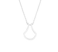 beinkmake Ring Holder Necklace with Velvet Jewelry Box Silver Wedding Engagement Titanium Ring Keeper Necklace for Women Men Birthday Gift for Wife, Titanium, No Gemstone