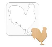 beinkmake Rooster Template Acrylic Clear Valet Tray Router Template for Woodworking Drawing Inlay Templates Board Handicraft Decorative Templates