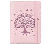 beinkmake Tree of Life Passport Holder Leather Travel Document Organiser Passport Cover Wallet Case with Credit Card Slots for Women Essential Travel Accessory Business Holiday