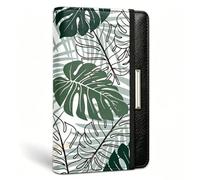 beinkmake Tropical Green Leaf Chequebook Cover for Personal Checkbook RFID Blocking Checkbook Cover Holder Wallet for Women and Men Fashionable Print Design
