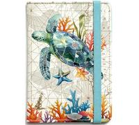 beinkmake Vintage Sea Turtle Passport Holder for Travel, 5.9" x 4.3"