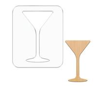 beinkmake Wine Glass Router Template Acrylic Clear Valet Tray Router Template for Woodworking Drawing Inlay Templates Charcuterie Board Handicraft Decorative Templates 6.7x5.9 inch