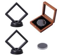 beinkmake Wooden Challenge Coin Display Case Set, Silver Dollar Coin Holder Coin Presentation Box with a 1.77" Groove for Collectors