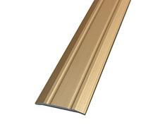 BEINME 1 inch Wide self Adhesive Flat Saddle Threshold Strip,Wood to Tile Transition Strip,Aluminum Door Strip (Color:Gold,Size:90cm/35)