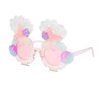 Beipegin Kids Sunglasses Mermaid Shells Girls, Cute Pink Flower Sunglasses for Summer Birthday Party Age 3-12