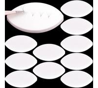 BEIQIYA 10pcs Eye Shaped Lash Sponge, Soft Practice Sponge Pads for Extensions, Reusable Eye Lashes Practice Tools for Eyelash Beginners Professioners Training- White