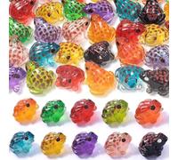 BEIQIYA 20pcs Luminous Mini Resin Frog, Glow in The Dark Frog Statues, Miniature Statues Craft Decor for Terrarium Moss Landscape Garden Dollhouse- 10 Colors