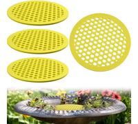 BEIQIYA 3pcs Round Floating Bee Island, 7.87in EVA Foam Bee Butterfly Waterer, Beekeeping Feeding Station Supplies for Outdoor Garden Balconies Backyard Patios- Yellow