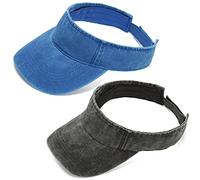 BEIRA 2 Pack Backless Ponytail Hat for Women Natural Curly Hair Hat Baseball Cap Women Drawstring Puff Ponytail Hat (D-Black＆Blue)