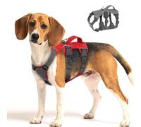 Beirui Escape Proof Safety Dog Harness for Medium Dogs, Reflective No Pull with Padded Handle, Waterproof for Daily Walking Training (Red, Chest 41-79cm)