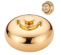 BEISCO Large Hot Water Bottle 3L/2L/1L Metal Bed Bottle Leak-Proof Classic Brass Hot Water Bottles with Cover (Colour: Smooth, Size: M)