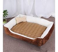 BEISCO Pet Kennel cat Kennel Dog mat Golden Retriever Teddy Warm Four-Season Litter mat pet Supplies (Bones) Kabeiwithmattresstopper
