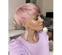 BeiSD Short Pixie Cuts Hair Wig for Women and Girls With Bangs - Synthetic for Black/White Women