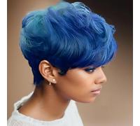 BeiSD Short Pixie Cuts Hair Wig for Women and Girls With Bangs - Synthetic for Black/White Women (X9564)