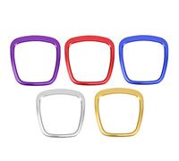 BeisDirect 1 Pcs Aluminium Alloy Car Steering Wheel Sticker Car Steering Wheel Ring Cover Trim For Audi A3 8P S3 A4 B6 B7 A5 A6 Q5 Q7 Interior Accessories (Silver)