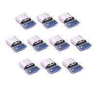 BeisDirect 10PCS Micro USB 2.0 Type C Connector 14 Pin Female Socket Receptacle Through Holes PCB 180 Vertical Shield USB