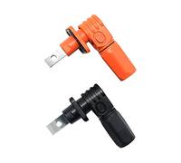 BeisDirect 2 Pcs 120A/200A Energy Storage Connector High Voltage High Current Storage Terminal Connector IP67 Waterproof New Energy Storage Cabinet Connector High Power Connector (120A, Orange+Black)