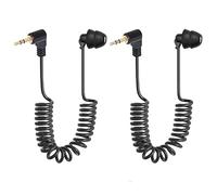 BeisDirect 2 Pcs 3.5mm Spring In Ear Single-sided Earphones Wired Earphones In Ear Heavy Bass Earbuds Wired Headset for Mobile Phone MP3 Computer