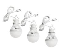 BeisDirect 3PCS 3W/5W/7W LED Bulb USB Camping Lamp Mini Camping Lantern 5V Portable Hanging Tent Cable Bulbs for Camping Emergency Light Hiking Emergency Light Fishing Lighting (5W)