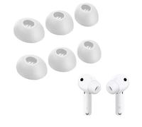 BeisDirect 6PCS Eartips Earphone Silicone Earbuds For Huawei Freebuds 4i/5i Replacement Ear Tips Covers Rubber Ear Pads Caps Cushion Eartips Earphones Accessories (White)