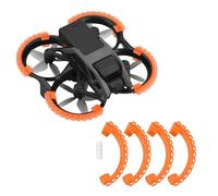BeisDirect Avata Drone Propeller Guard for DJI Avata Drone Accessories Anti-collision Ring Protective Sleeve Drone Protect Bar, 1 Set of 4 Pcs Paddle Protective Ring with Reinforced Mud (Orange)
