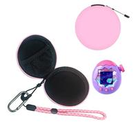 BeisDirect Carrying Case for Tamagotchi Paradise, Hard PU Portable Storage Bag Dustproof and Shockproof Travel Protective Cover Organizer with Hand Strap, Case Only (Pink)