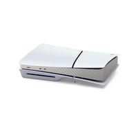 BeisDirect Console Middle Skin for Sony PS5 Slim Console Carbon Fiber Skin Cover Middle Strip Sticker Host Center Decals for Sony PS5 Slim Game Console Accessories (Carbon Fiber - Silver)