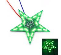 BeisDirect Five-Pointed Star Breathing Light DIY Kit, PCB DC 4-6V Red Green Blue Gradient LED Light for Christmas Decoration Children's gift Students Soldering Learning DIY Electronic kit (Green)