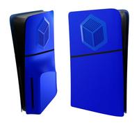 BeisDirect for PS5 Slim Faceplate Console Cover Custom Replacement Side Shell Dustproof ABS Case for PlayStation 5 Slim Accessories (Blue)
