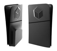BeisDirect for PS5 Slim Faceplate Console Cover Custom Replacement Side Shell Dustproof ABS Case for PlayStation 5 Slim Accessories (Black)
