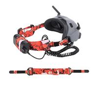 BeisDirect Goggles V2 Glasses Straps Headband for DJI Avata FPV Flying Glasses V2 Accessories Color Head Straps Fixed Elastic Adjustable Strap with Battery Compartment and Cable Hole (Red)