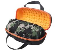 BeisDirect Hard Travel Case for JBL Xtreme 4 Portable Stereo Bluetooth Speaker, Carring Case Storage Bag for JBL Xtreme4 Wireless Bluetooth Speaker with Shoulder Strap (Lined Orange)