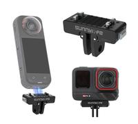 BeisDirect Magnetic Quick Release Adapter Mount for Insta360 X5/Ace Pro2/Ace Pro/Ace, Aluminum Alloy Magnetic Base Mount Adapter with 1/4" Screw Port and Foldable 2-Prong Interface