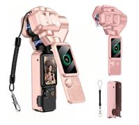 BeisDirect Protective Case for DJI Osmo Pocket 4P, Full-Body Hard Shell Case Magnetic Cover Anti-Scratch Gimbal Screen Protector Cover for Osmo Pocket 4 Pro Camera Accessories ，Pink