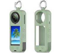 BeisDirect Silicone Case Cover for Insta360 X5, Soft Protective Sleeve Skin Case with Hook, Silicone Protective Case for Insta 360 X5 Panoramic Action Camera (Green)