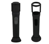 BeisDirect Silicone Case Cover for JBL PartyBox Wireless Mic, Silicone Protective Case PartyBox Wireless Mic Microphone Case Soft Skin Protective Sleeve Shockproof Protector (Black)