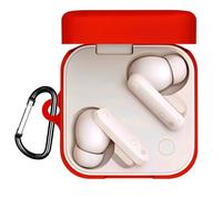 BeisDirect Silicone Case for CMF BY Nothing Buds Pro 2 Earbuds Case Skin Protective Sleeve with Carabiner (Red)