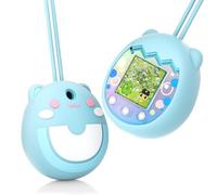 BeisDirect Silicone Cover Case for Tamagotchi Pix, Protective Anti-drop Sleeve with Finger Lanyard, Replacement Skin Shell Case for Tamagotchi Pix (Blue)